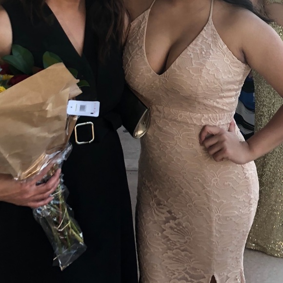 Prom dress cream lace size M - Picture 3 of 4